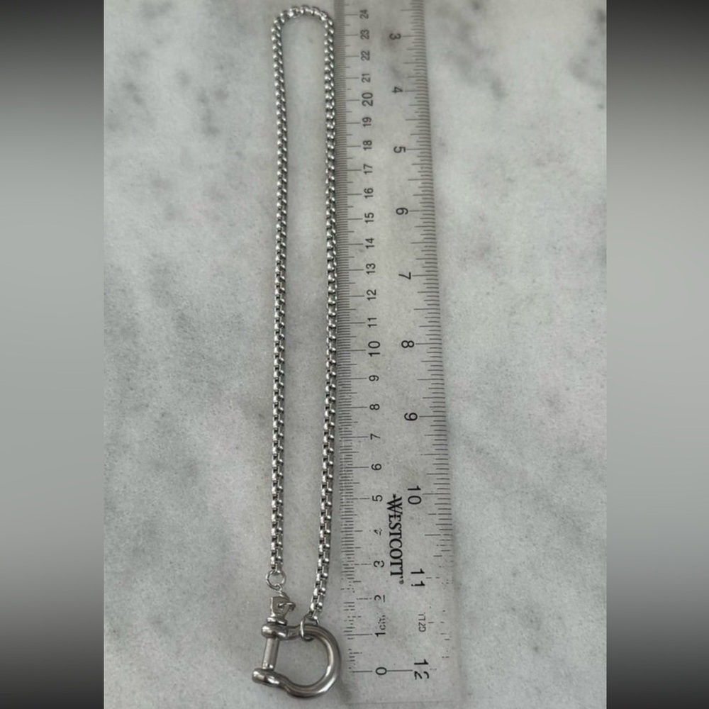 COPY - Silver Chunky Horse Bit Chain Necklace Brand New - Picture 3 of 5